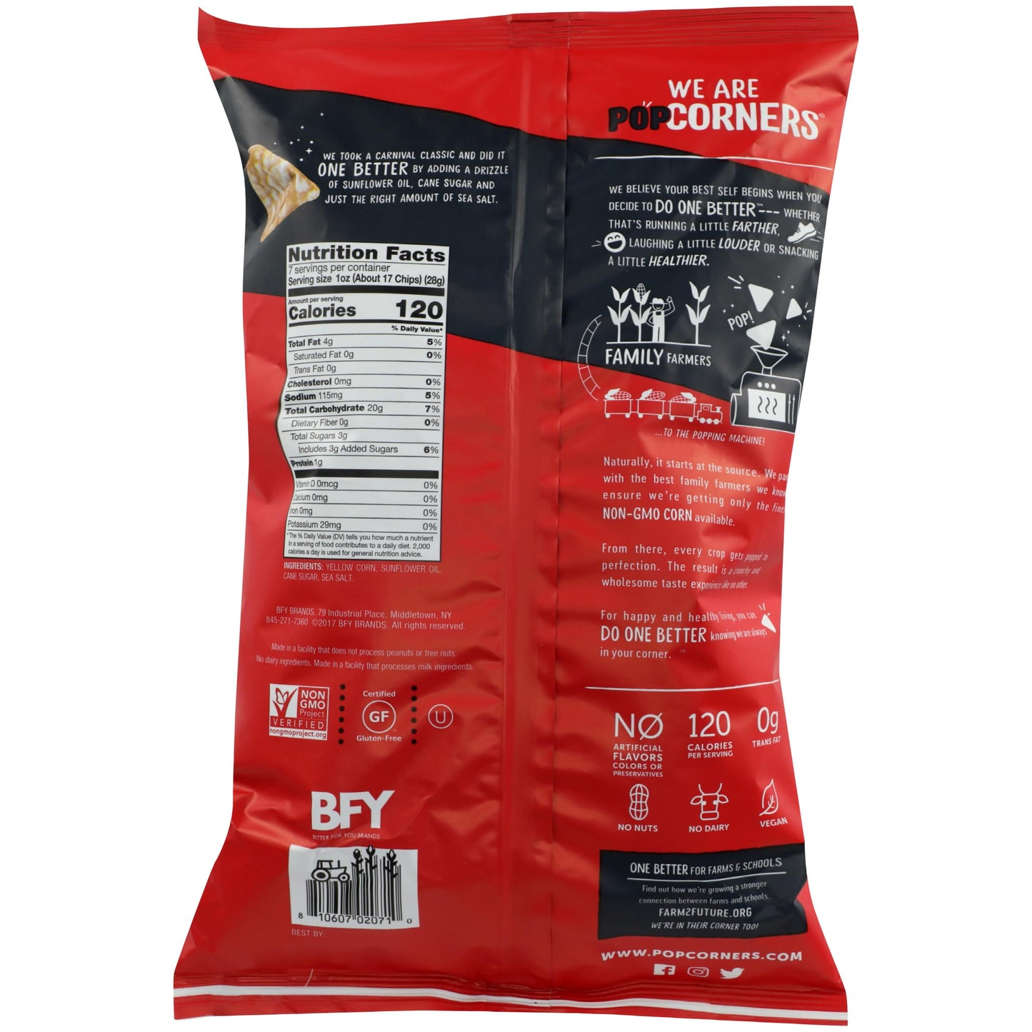 Popcorner Kettle Corn Popped Corn Chips, 7 Ounce