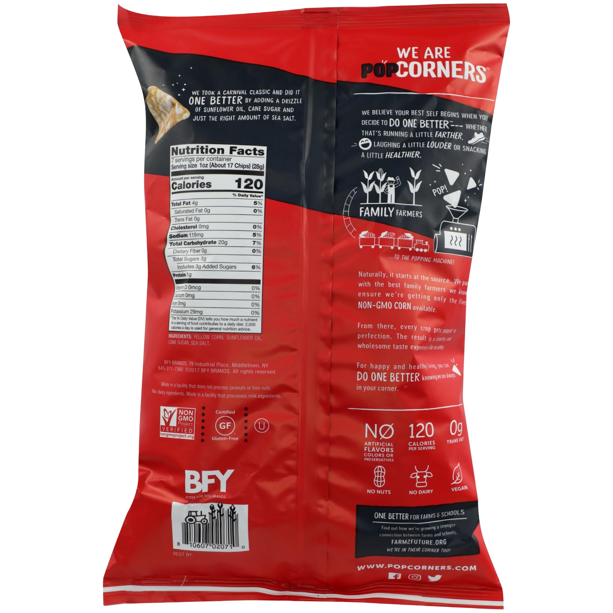 Popcorner Kettle Corn Popped Corn Chips, 7 Ounce