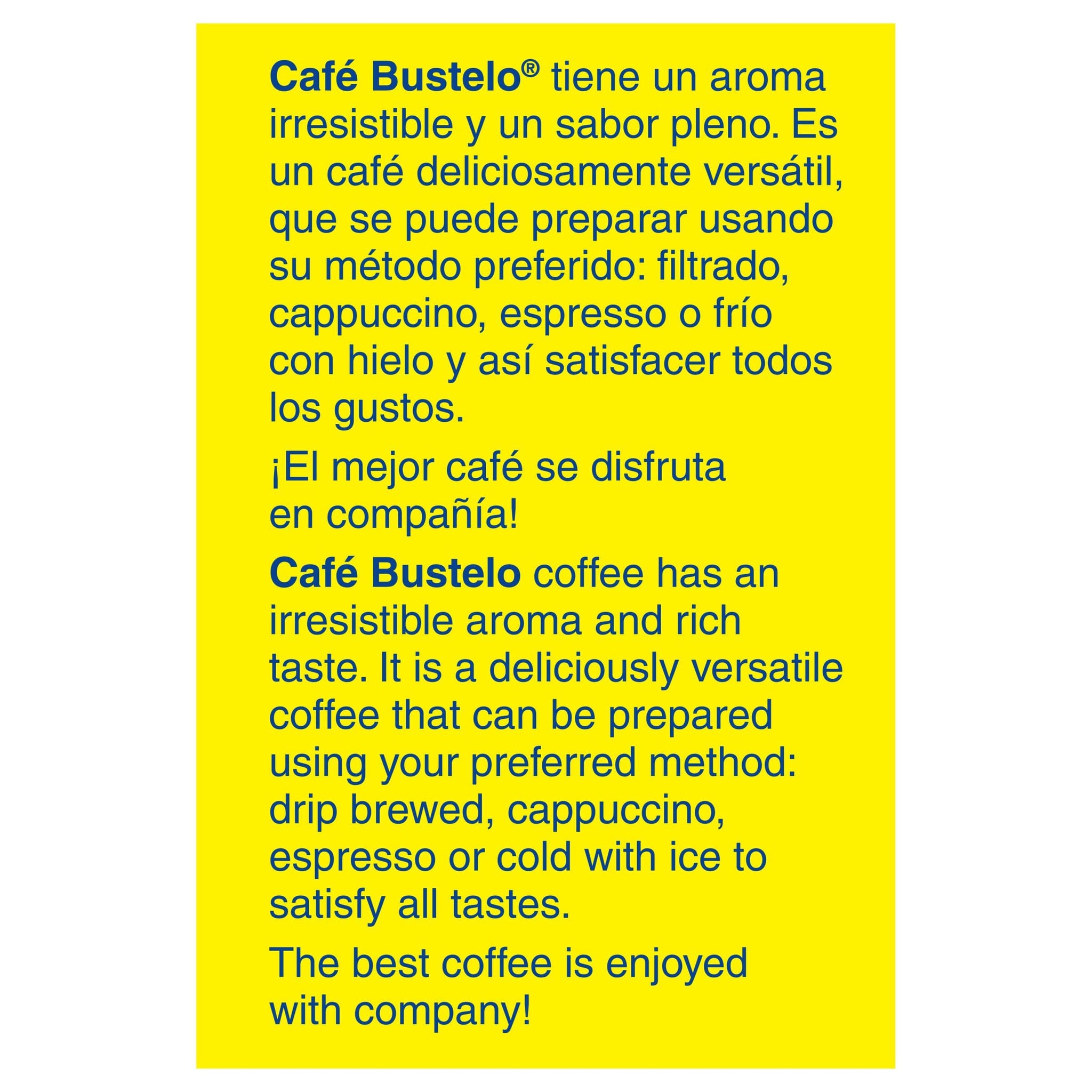 Café Bustelo Espresso Ground Coffee, Dark Roast, 10-Ounce Brick, (Pack of 12)