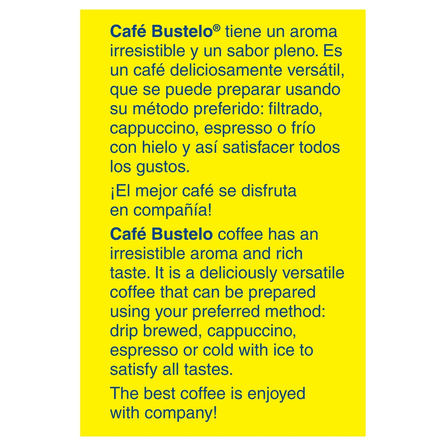 Café Bustelo, Espresso Style Dark Roast Ground Coffee, Vacuum-Packed 10 oz. Brick