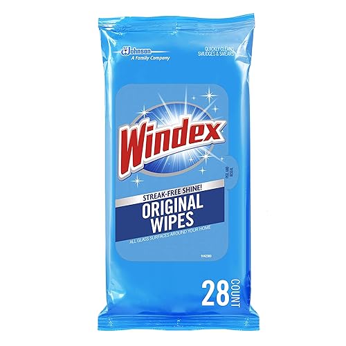 Windex Glass and Multi-Surface Cleaning Wipes, 28 Count