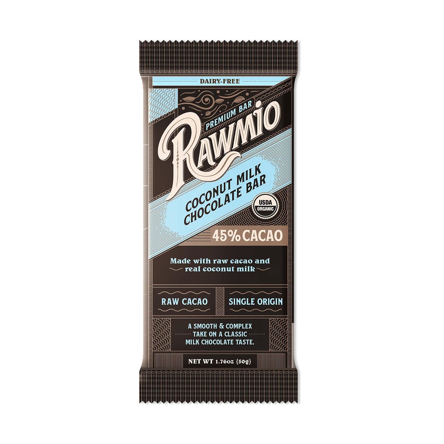 Rawmio Premium Coconut Milk Chocolate - 45% Cacao