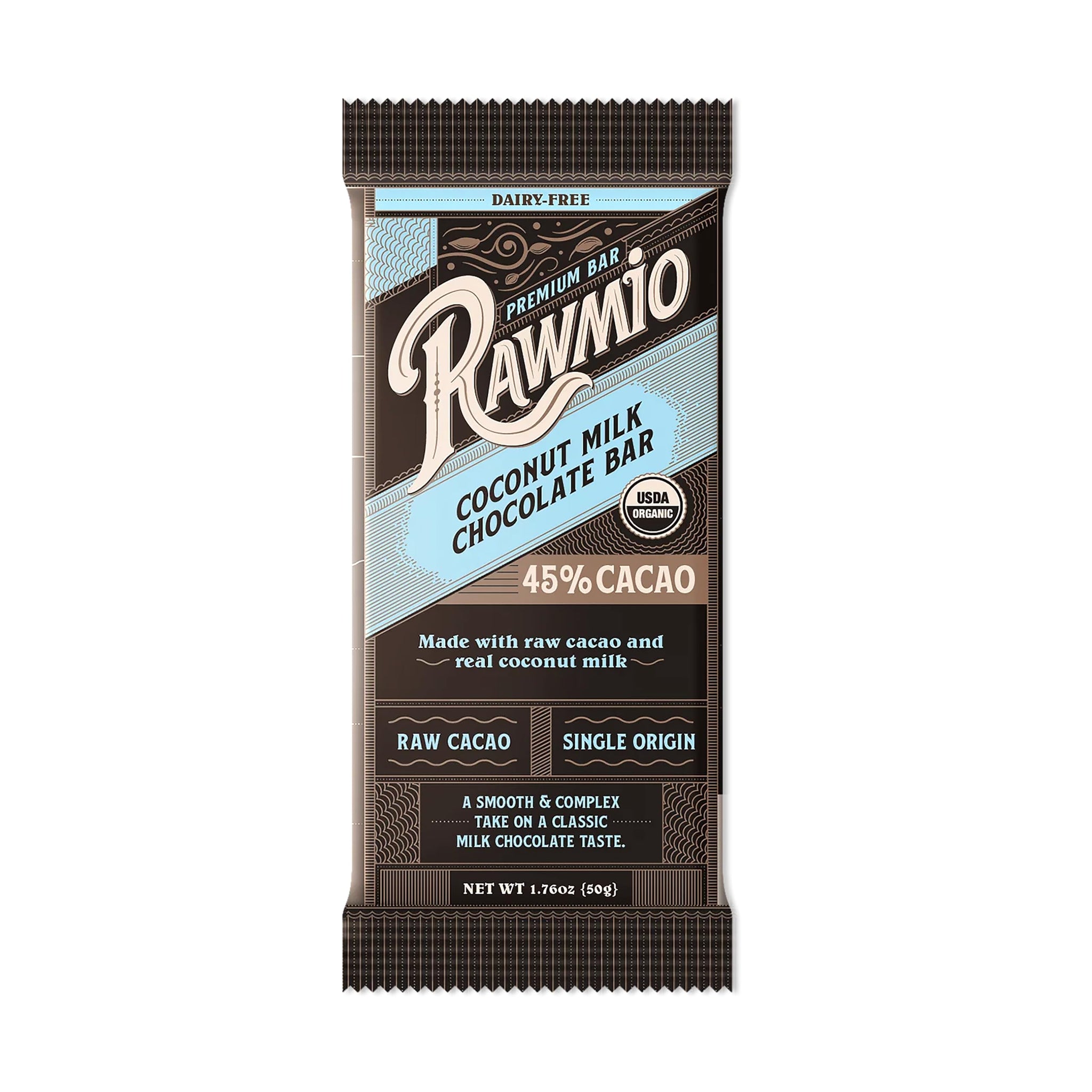 Rawmio Premium Coconut Milk Chocolate - 45% Cacao