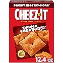 Cheez-It Baked Snack Crackers, Lunch Snacks, Smoked Cheddar, 12.4oz Box (1 Box)
