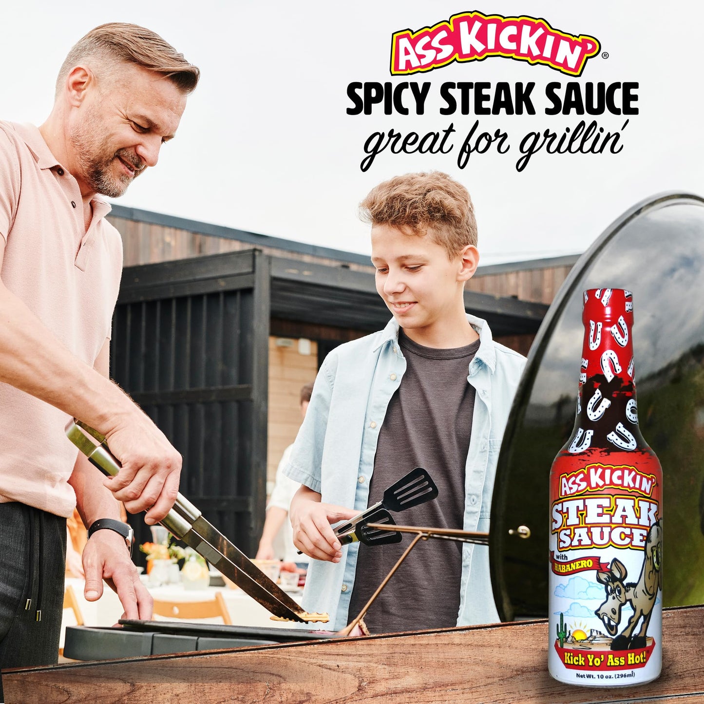 Ass Kickin' Spicy Steak Sauce with Habanero 10 oz. Premium Gourmet Steak Sauce with Hot Pepper Perfect for Hot Sauce Fans Try if You Dare!