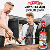 Ass Kickin' Spicy Steak Sauce with Habanero 10 oz. Premium Gourmet Steak Sauce with Hot Pepper Perfect for Hot Sauce Fans Try if You Dare!