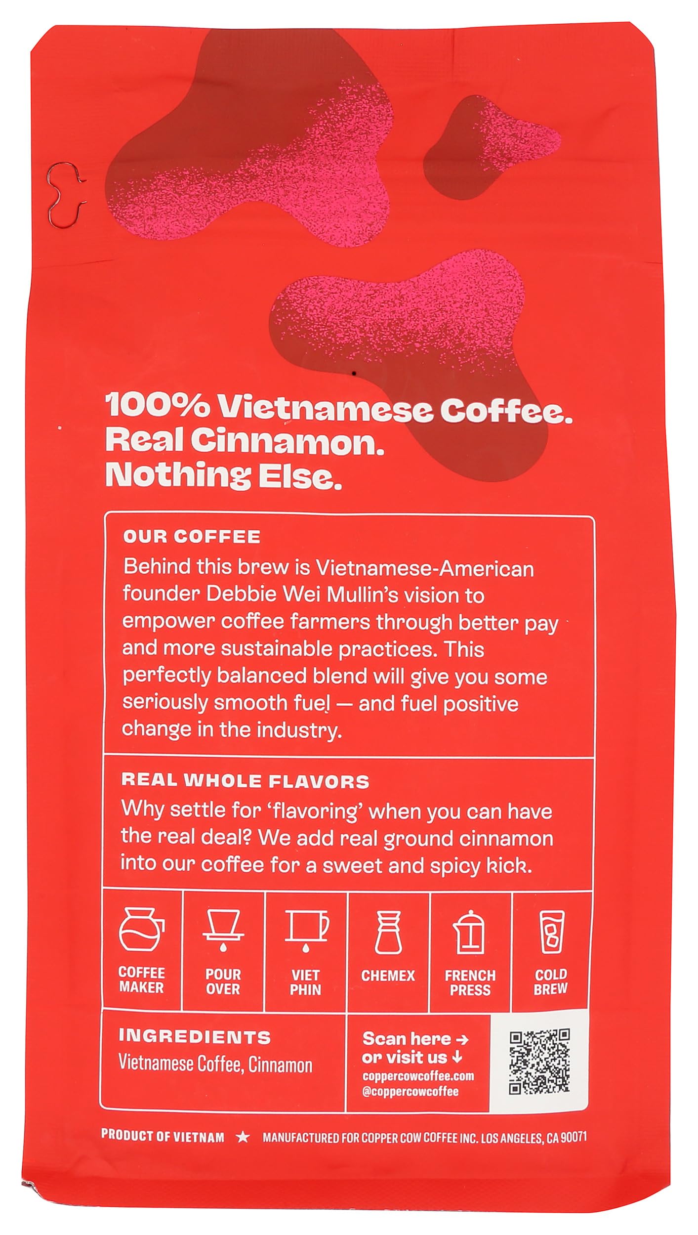 Copper Cow Coffee, Coffee Churro Ground, 12 Ounce