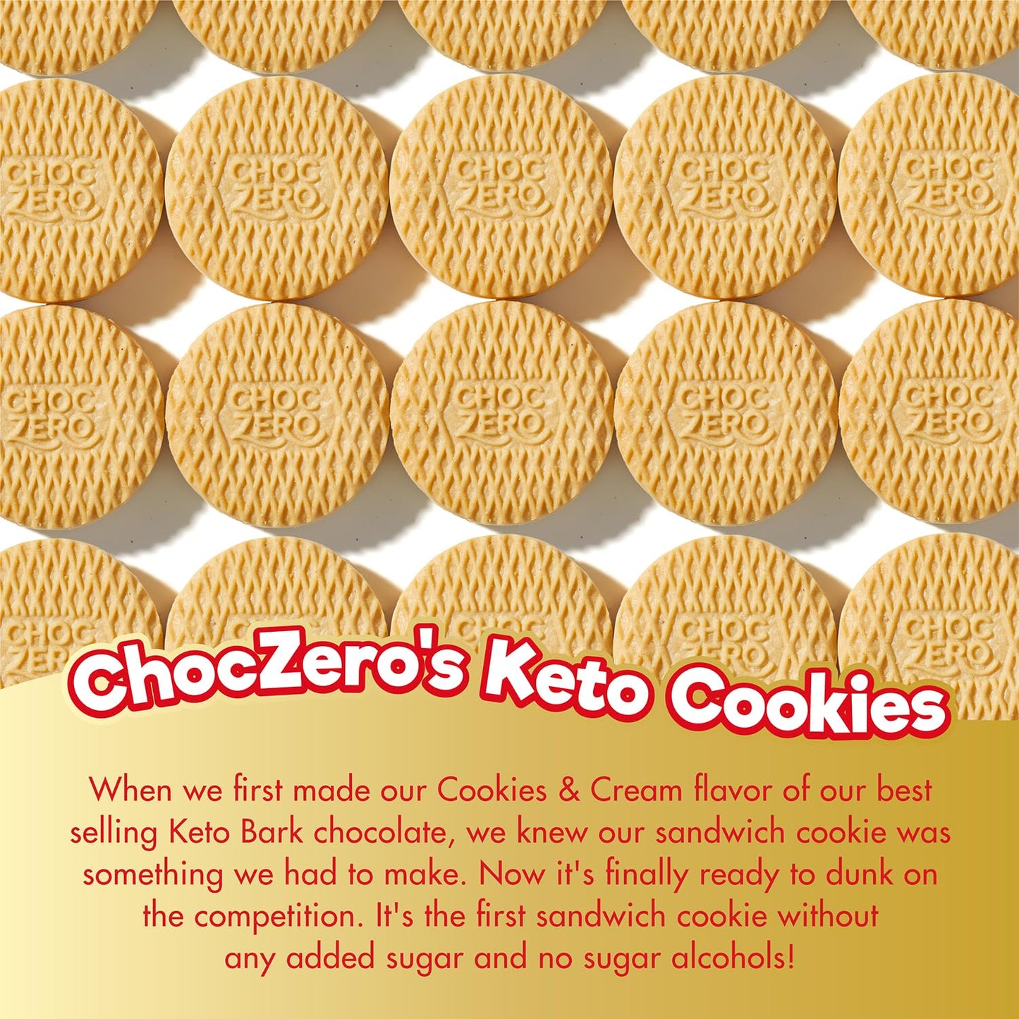 ChocZero Gluten-Free Vanilla Sandwich Cookies with Creme - Low Sugar, Keto Friendly Dunkies (1 Box, 9oz)
