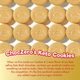ChocZero Gluten-Free Vanilla Sandwich Cookies with Creme - Low Sugar, Keto Friendly Dunkies (1 Box, 9oz)