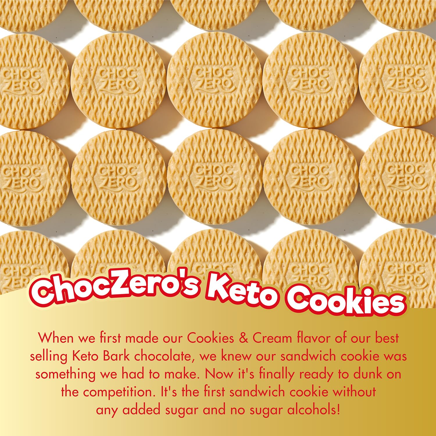 ChocZero Gluten-Free Vanilla Sandwich Cookies with Creme - Low Sugar, Keto Friendly Dunkies (1 Box, 9oz)