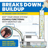 Uncle Todd's HVAC Drain Line Cleaner - 16oz / 8 Months Supply Bleach-Free, Fast-Acting, Long-Lasting AC Drain Line Solution for Tough Clogs & Buildup