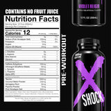 Xtreme Shock XSHOCKLABS RTD Pre-Workout Energy Drink, Violet Reign, Sugar Free, 12 fl oz, Pack of 12 (New Formula)