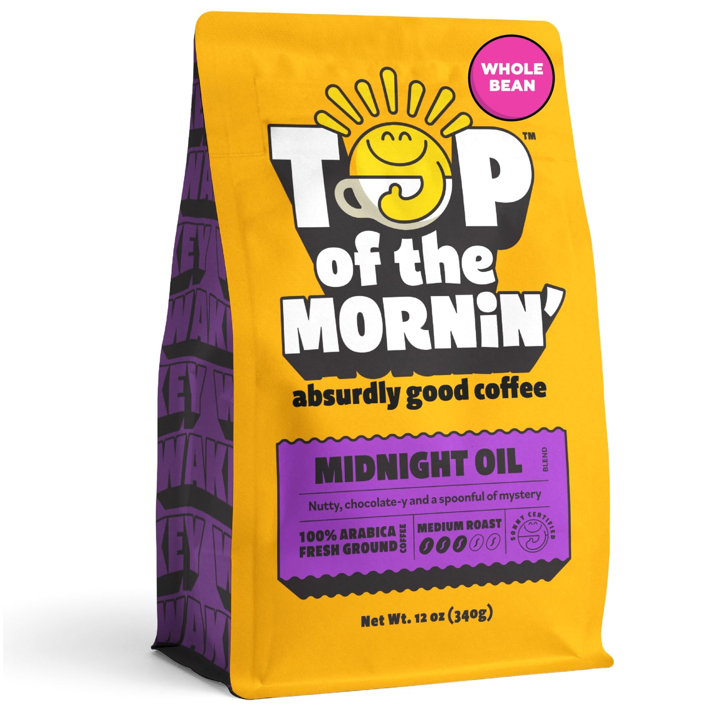 Top of the Mornin’ Midnight Oil Whole Bean Coffee By Jacksepticeye | Rich and Bold Flavor | Specialty Grade Ethically Sourced Coffee Beans | Chocolate