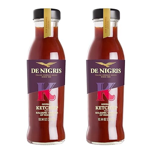 De Nigris Excellence line - Gourmet Italian Ketchup With Balsamic Vinegar Of Modena 10,14 Oz (Pack of 2) | Ketchup With Balsamic Vinegar From Modena