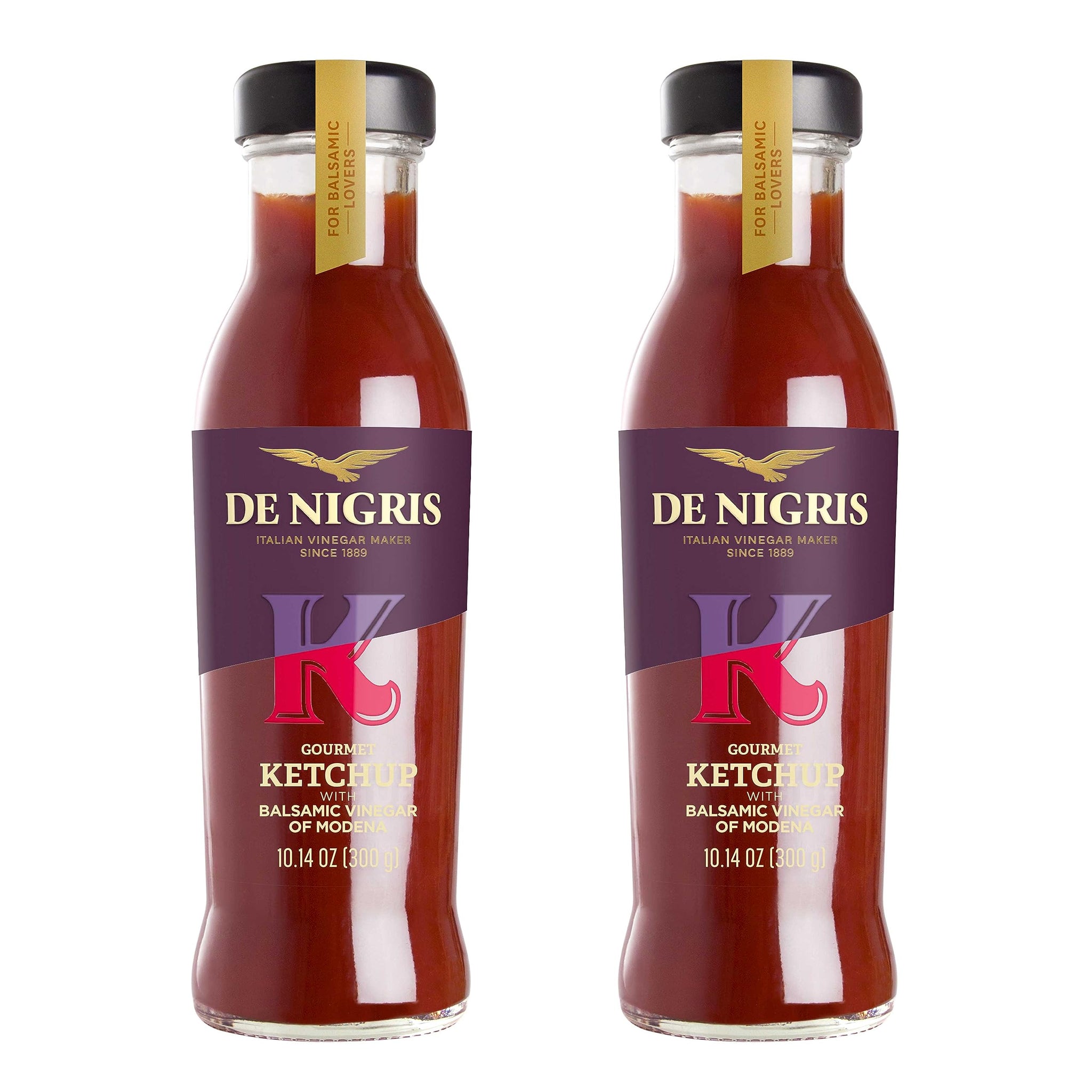 De Nigris Excellence line - Gourmet Italian Ketchup With Balsamic Vinegar Of Modena 10,14 Oz (Pack of 2) | Ketchup With Balsamic Vinegar From Modena