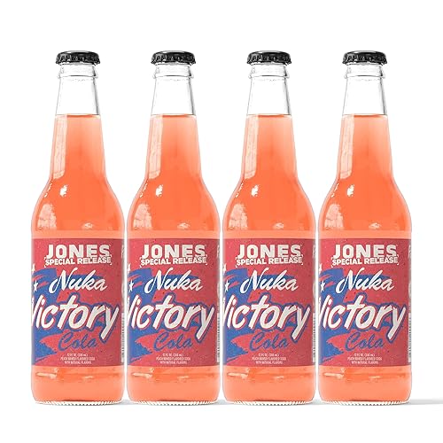 Jones Soda Co. Special Release Nuka Cola Victory | Fallout Merchandise | Cane Sugar Soda | Craft Soda Pop | Soda Soft Drinks | Glass Bottle Soda |