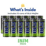 BLU Mojito Energy Drink, 12 Pack Slim Cans, 8.4 fl oz (250 mL) Each