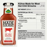 Kuhne Hot Chili Sriracha, 8oz Bottle, Hot Sauce with Jalapeno Chillies and Garlic, Add a Kick to Meat, Chicken, Fish and Stir Fries