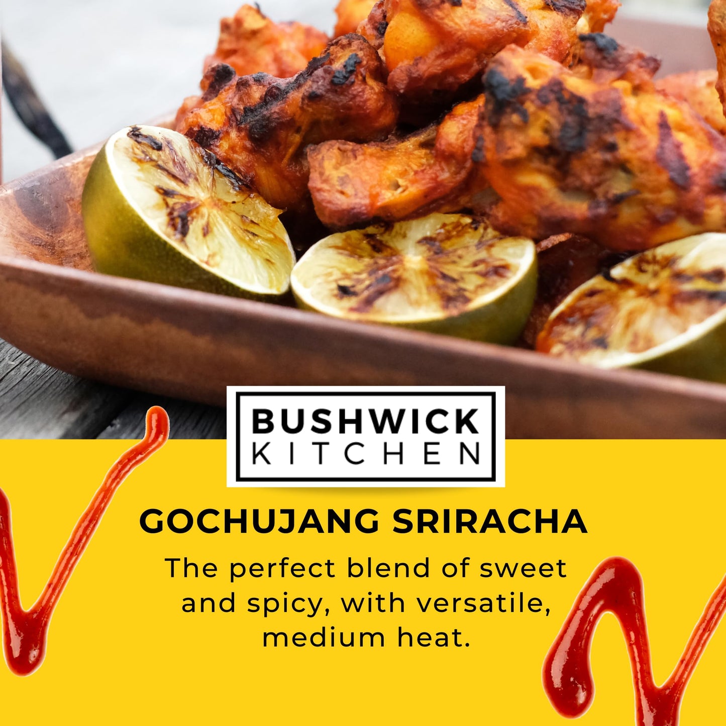 Weak Knees Gochujang Sriracha Hot Sauce - Infused with Bold Korean Gochujang Paste & Classic Spicy Sriracha for Noodles, Rice & Marinades - Made in
