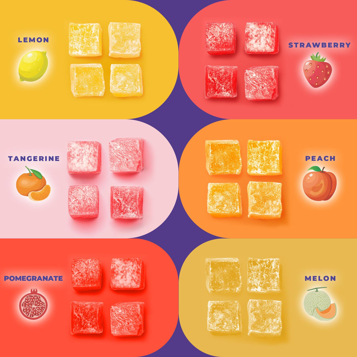 Turkish Delight by Zest Delites, Assorted Lokum, Vegan Candy Gift, 8.8oz