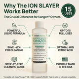 Think Crucial Water Ionizer Descaling Liquid - 40% Citric Acid, 15 Uses - Compatible with Enagic's Ionization Machines, K8, SD501, Leveluk - No
