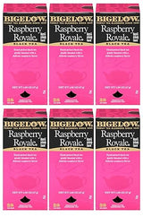Bigelow Raspberry Royale Tea Bags 28-Count Boxes (Pack of 6) Black Tea Bags All Natural Gluten Free Rich in Antioxidants