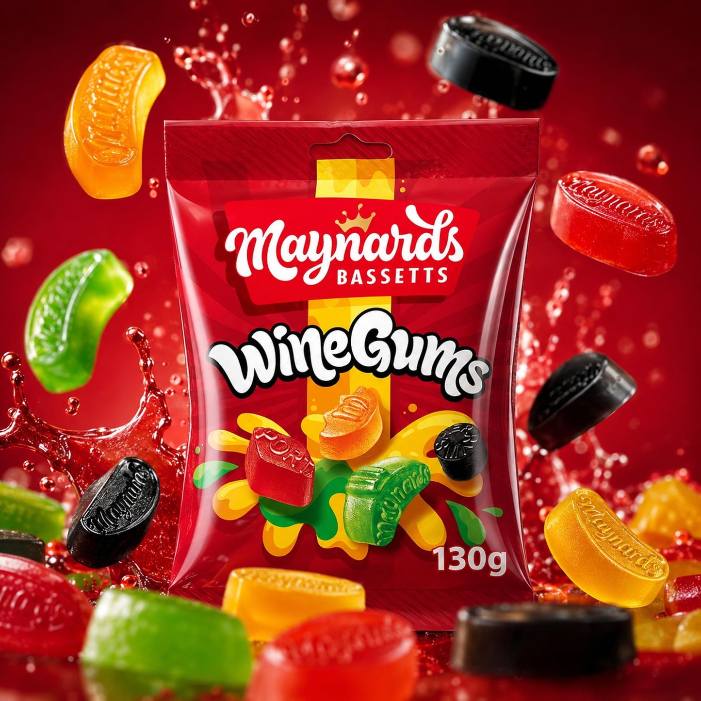 Maynards Wine Gums Bag 130g (Pack of 2)