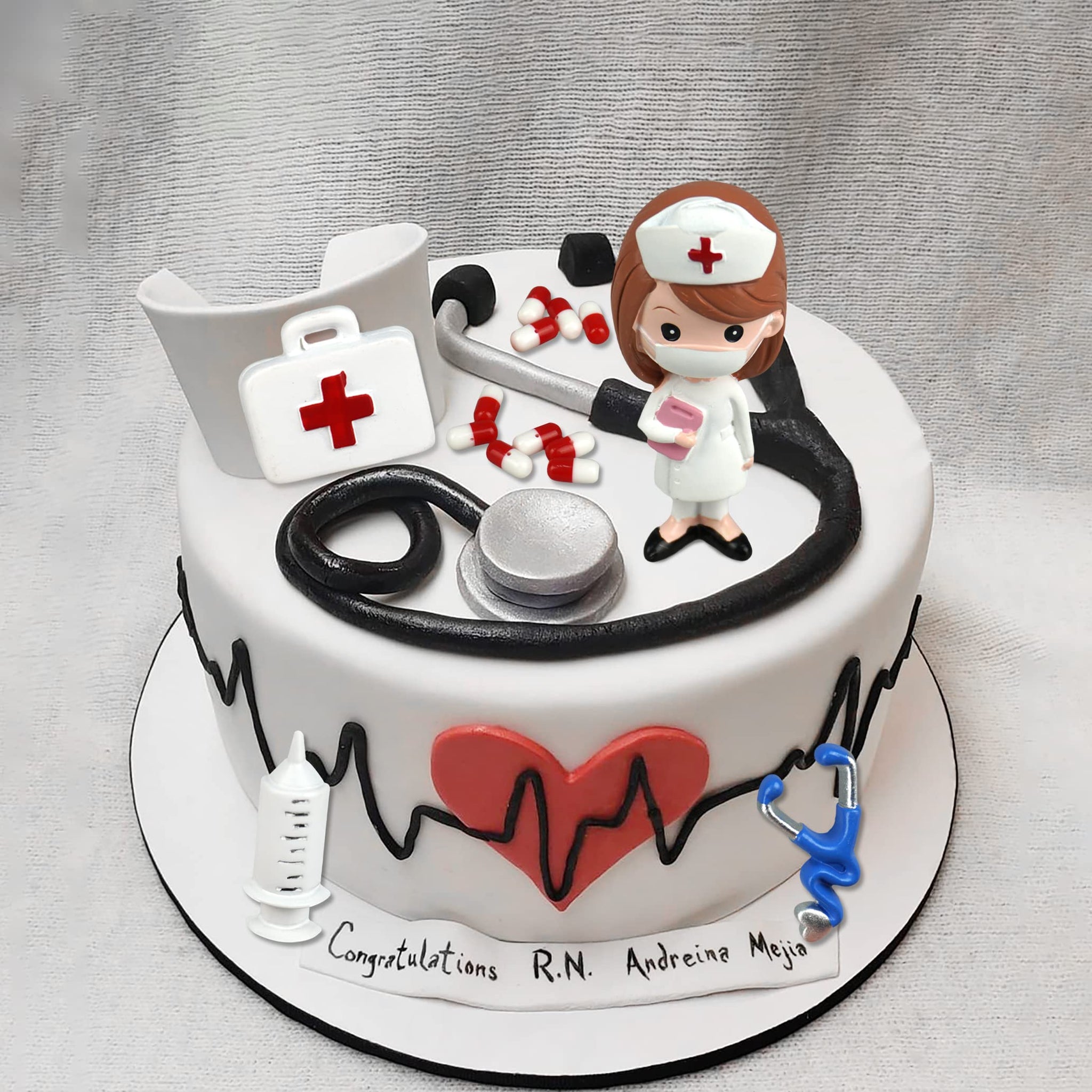 19PCS Nurse Cake Toppers Nursing Cupcake Toppers Medicine Stethoscope Medical Instruments Decorations for Medical Rn Doctor Nurse Themed Party