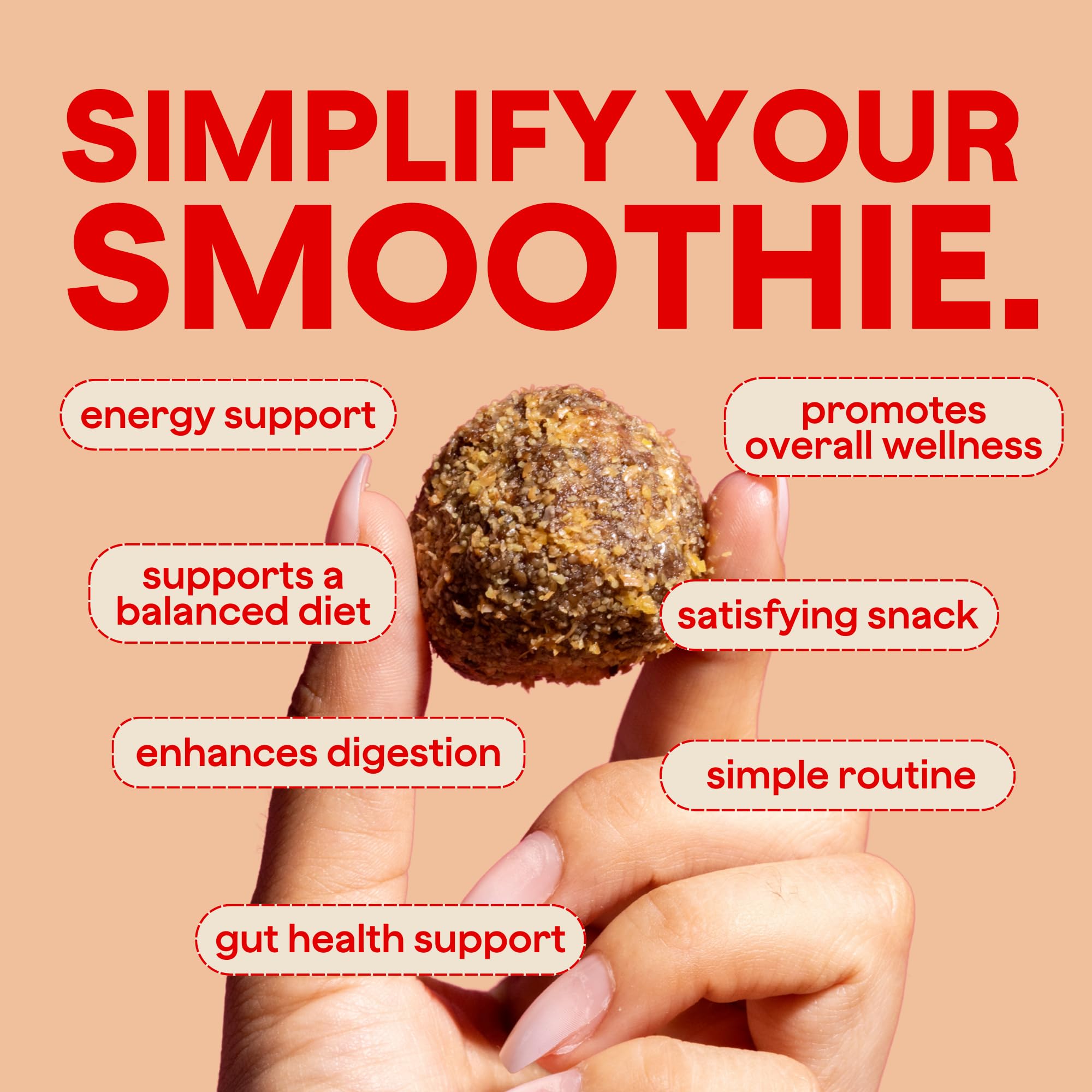 The Bomb Co. Blender Bomb, Peanut Butter Blast, Superfood Smoothie Mix with Chia Seeds, Hemp Seeds, Peanuts, & Amino Acids for Antioxidants, Gluten