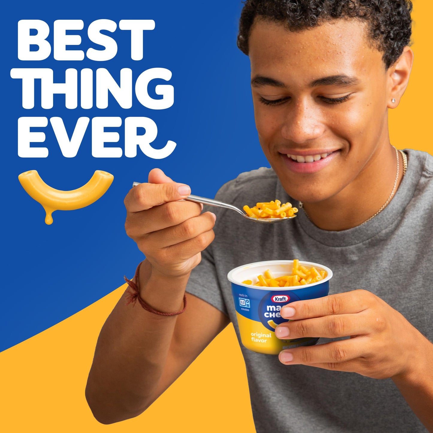 Kraft Mac and Cheese, 4 Cups, for Easy Dinner or Dinner Sides, Original Flavor, No Artificial Flavors, Preservatives or Dyes, 2.05 oz