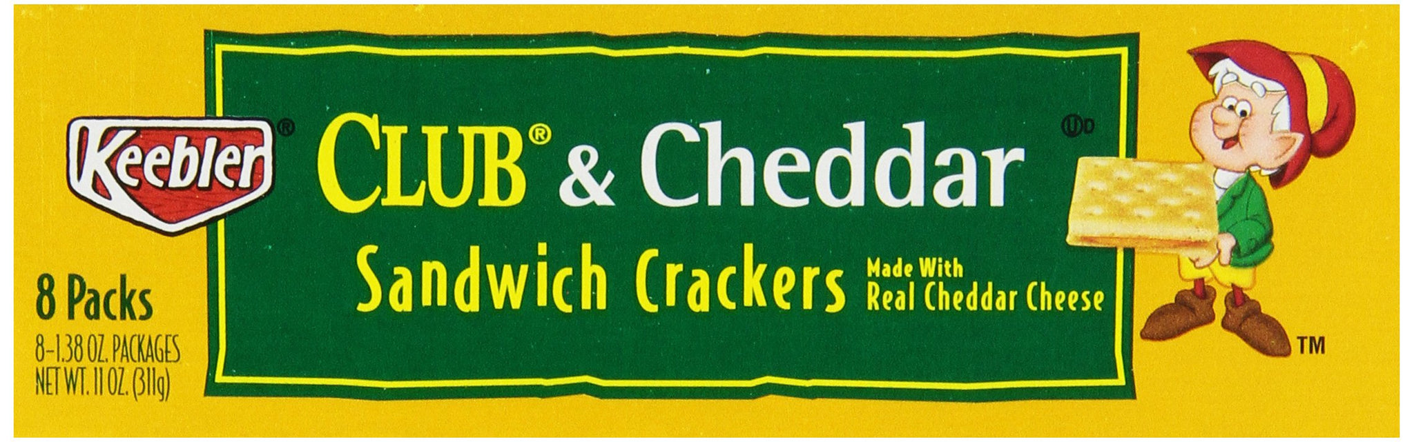 Keebler Cracker Sandwiches to Go - Club & Cheddar - 1.38 Ounce (Pack of 16)