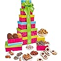 Gluten Free Palace Gift Basket Tower - Premium Gift Basket for Father's Day - 6?Tier Elegant Gluten Free Cookie Treat Tower for Families