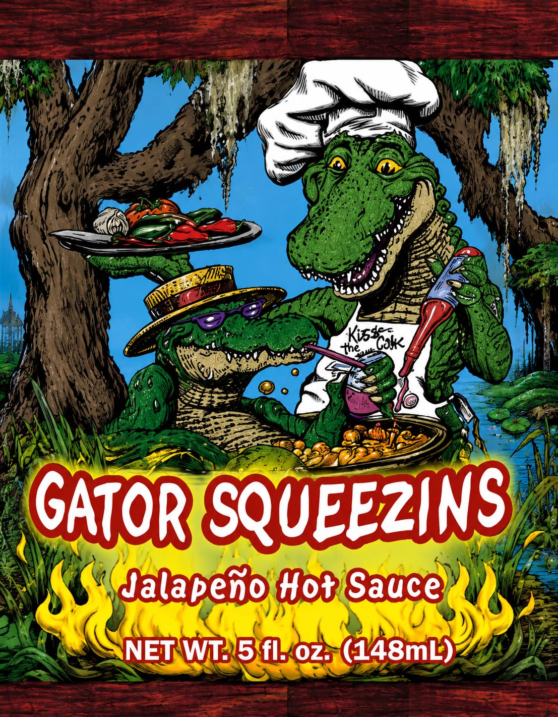 Gator Squeezins Jalapeno Alligator Hot Sauce with Free Gator Claw