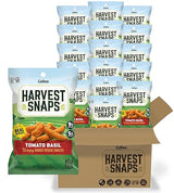 Harvest Snaps Snack Crisps | Tomato Basil, 1.75 Oz. Bag, 16-Pack | Powered by Plant Protein, Gluten Free, Non-GMO Baked Vegetable Crisps | Made in USA