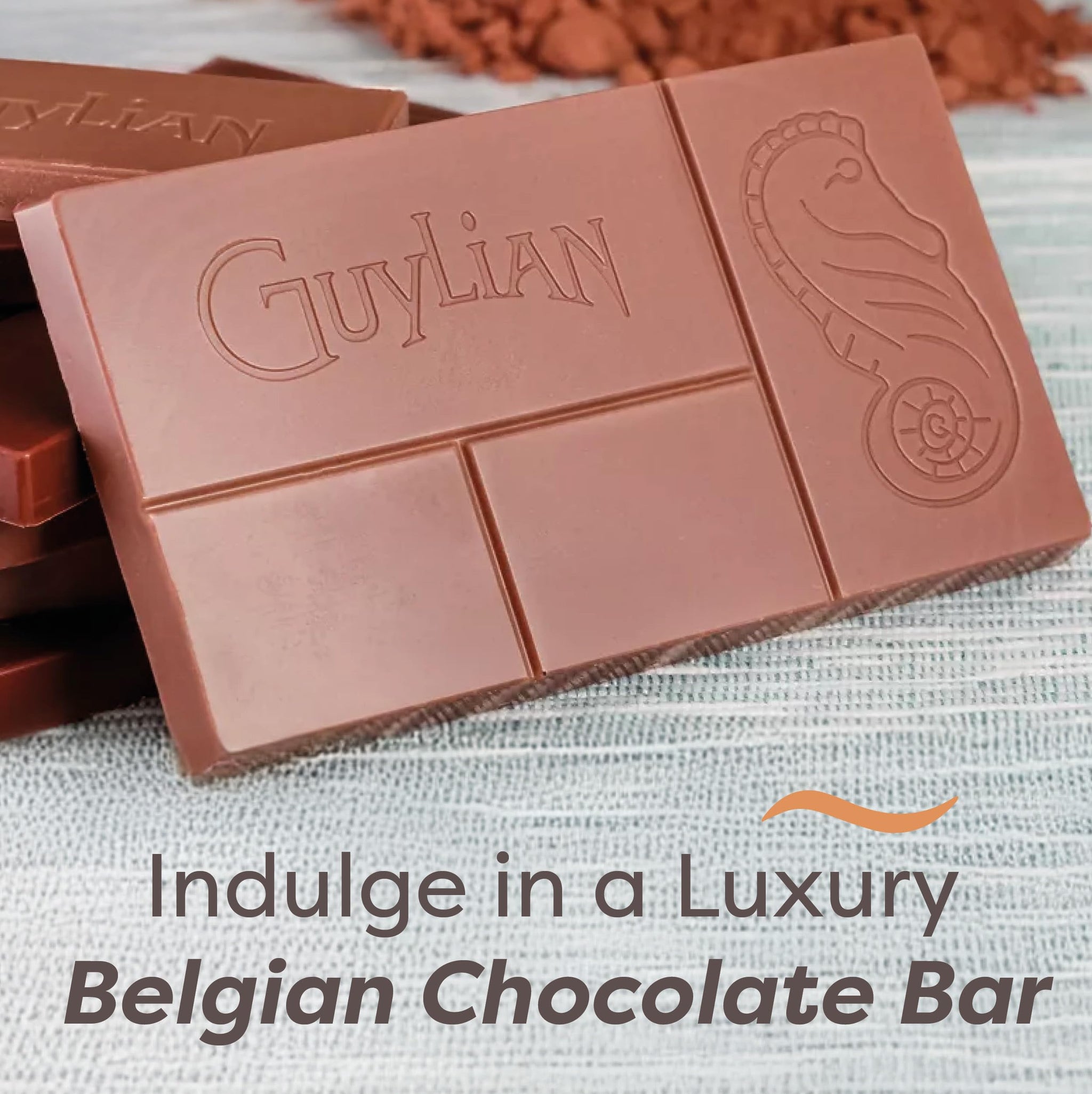 Premium Milk Chocolate Salted Caramel Bar by GuyLian, 3.53oz Belgian Gourmet Chocolate Tablet, Sweet & Savory Treat for Women and Men, (12 bars)