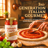 NEW! Antonio Carlo Authentic Italian (3 Generations) Handmade Gourmet Marinara Sauce - FRESH, No Preservatives, Vegan Marinara Spaghetti & Pasta Sauce