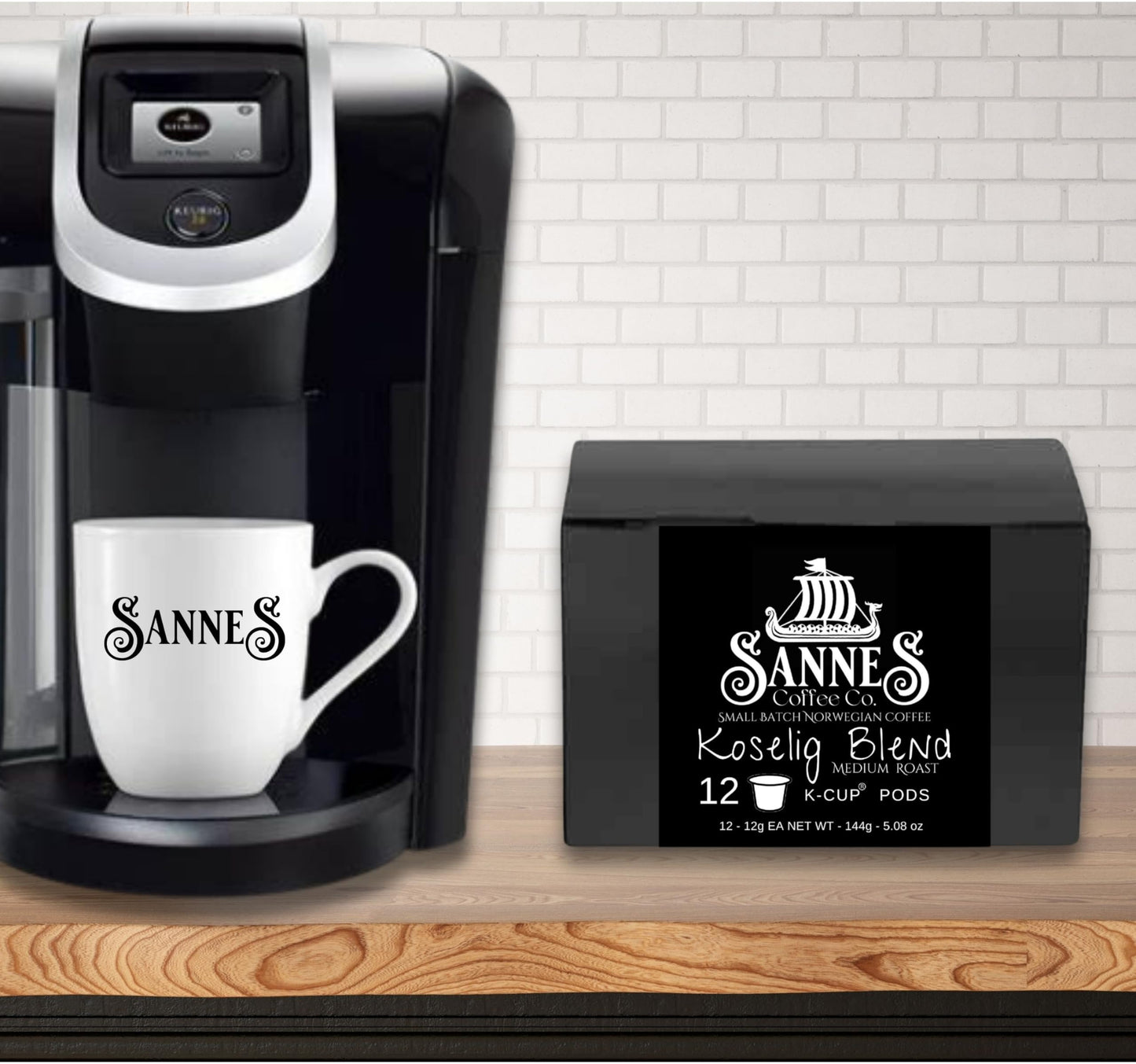 Sannes Coffee Co. Norwegian Coffee-Koselig Blend Medium Roast-Single Serve Style Cups-Smooth Never Bitter