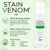 Stain Venom Foam Multi-Use Laundry and Fabric Stain Remover - 7 oz Bottle - Free From PFAAS, PFOS, PFOA, VOC’s, And 1,4 Dioxane- Works On Fresh Pet