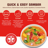 MTR Indian Spices Masala Sambar Powder - Indian Curry, Sambar Broth, 6 Pack