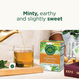 Traditional Medicinals Tea, Organic Triple Mint - Supports Healthy Digestion - Kosher, Non-GMO, Caffeine-Free - 16 Tea Bags