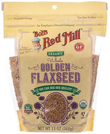 Bob's Red Mill Resealable Organic Whole Golden Flaxseed, 13 Ounce (Pack of 1)