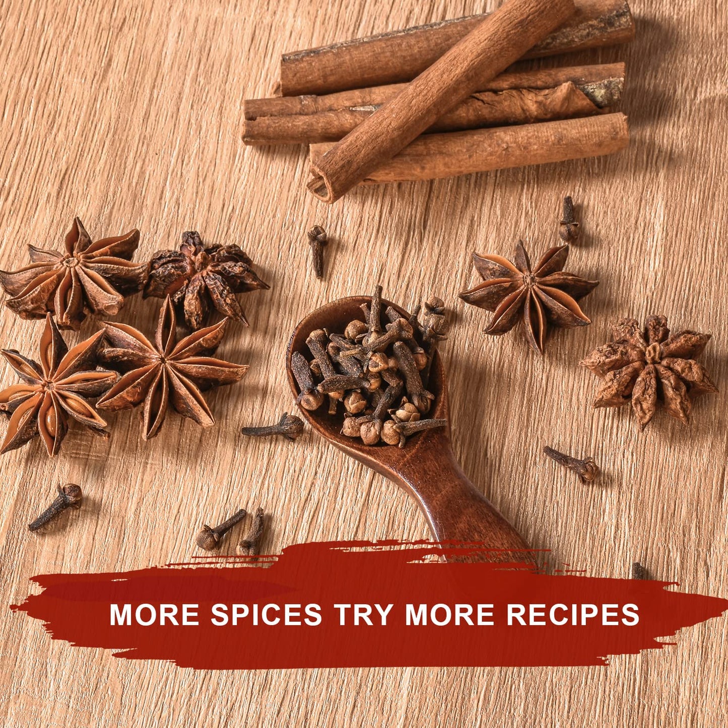 52USA Cinnamon Sticks, Star Anise, Whole Cloves - 4oz Each, All Natural Spice Set, No Preservatives, Perfect Kitchen Refill, Spice Gift Set