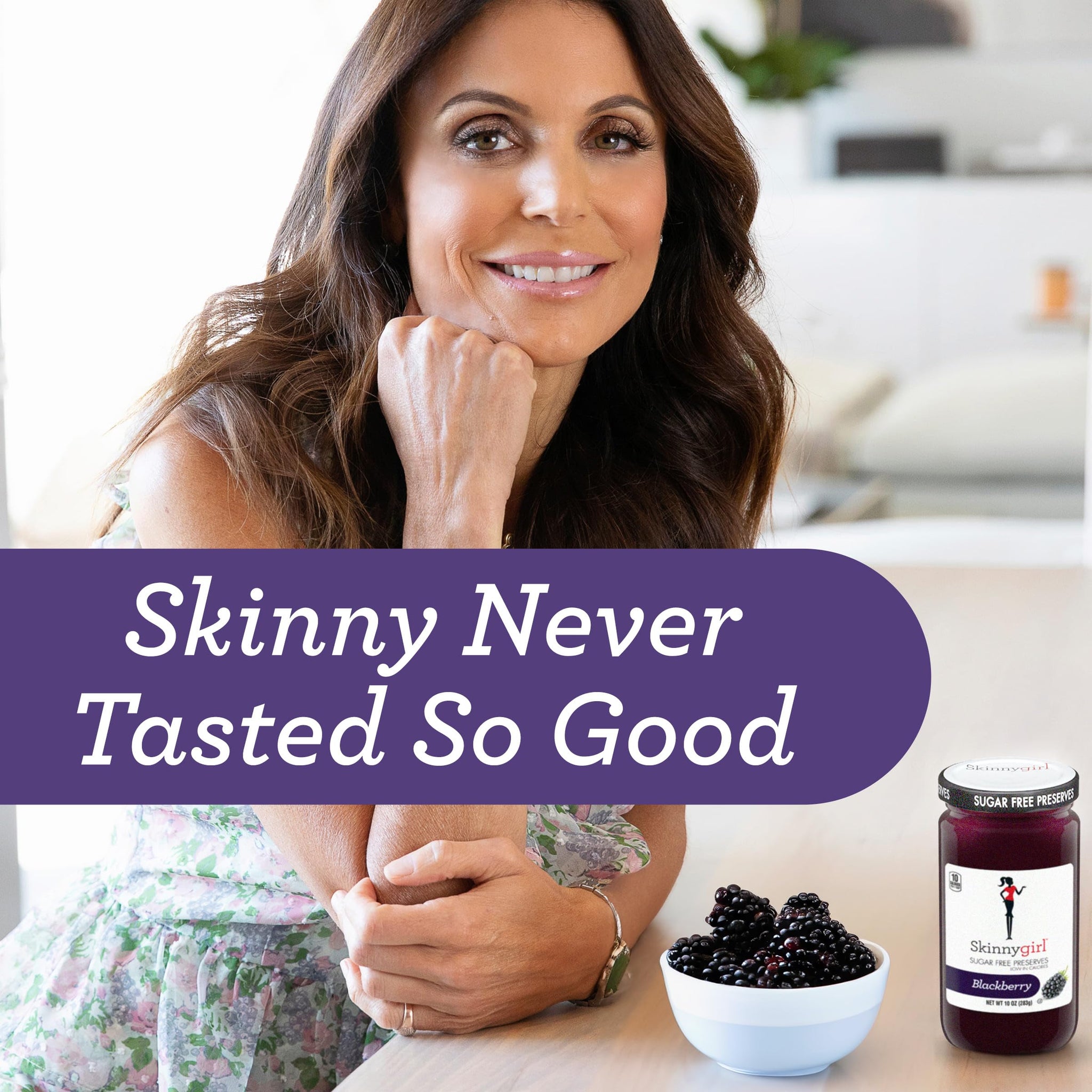 Skinnygirl Sugar Free Kosher Preserves, Blackberry, 10 Ounce