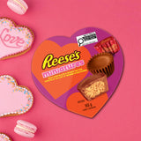 Reese Valentines Chocolate Peanut Butter Candy, Heart Shaped Gift, 165g/5.8oz {Imported from Canada}