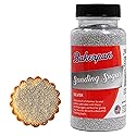 Bakerpan Silver Sanding Sugar for Baking & Cookie Decorating - 5 Ounce Edible Silver Sugar Sprinkles for Cookies, Cakes, Cocktails (Made In USA)