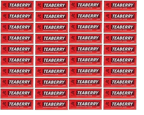 Teaberry Chewing Gum - Classic Retro Nostalgic Yummy Flavor originated by Clark's Finally Back! - Gerrit's Tea Berry Flavor