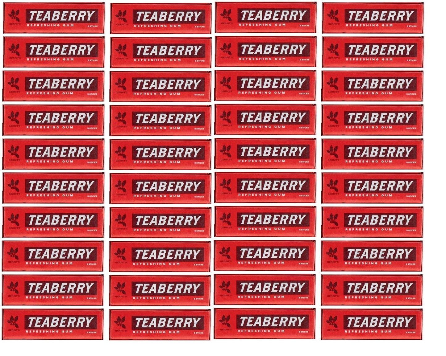 Teaberry Chewing Gum - Classic Retro Nostalgic Yummy Flavor originated by Clark's Finally Back! - Gerrit's Tea Berry Flavor