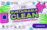 Planet Brands Laundry Detergent Sheets - Made in Sweden, Up to 100 loads 50 Sheets, Sustainable Clean Liquidless Technology, Dissolves Instantly, No