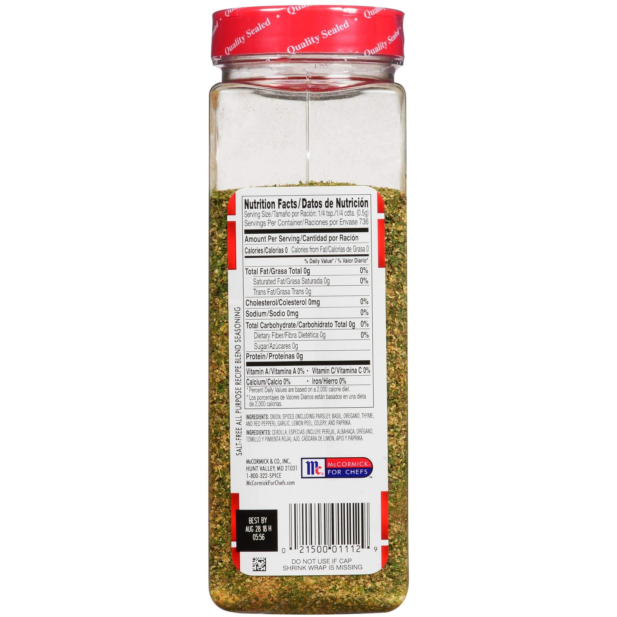 Lawrys Salt Free All Purpose Recipe Blend Seasoning, 13 Ounce -- 6 per case.