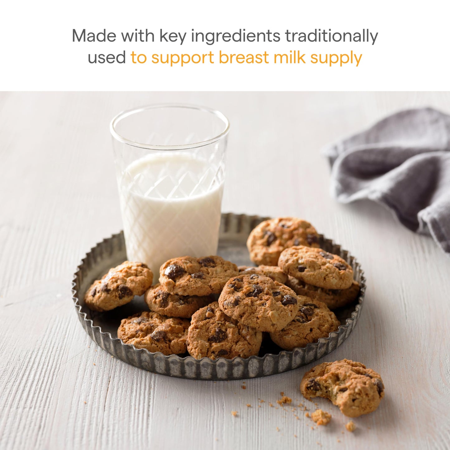 Munchkin Milkmakers Lactation Cookie Bites, Oatmeal Chocolate Chip, 10 Ct